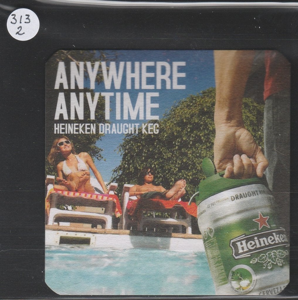 Bierviltje Heineken C 313 2, Verzenden, Gebruikt, Viltje(s), Heineken