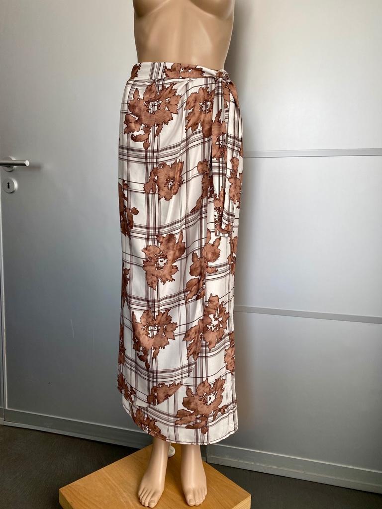 G302 Nieuw: Imprevu Belgium maat 34/36=XS/S lange rok bruin, Kleding | Dames, Rokken, Nieuw, Ophalen of Verzenden, Maat 36 (S)