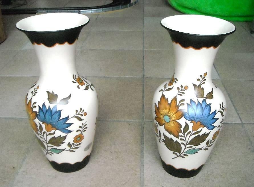 Flora kaststel vaas Gouda plateel 984 aardewerk keramiek, Ophalen
