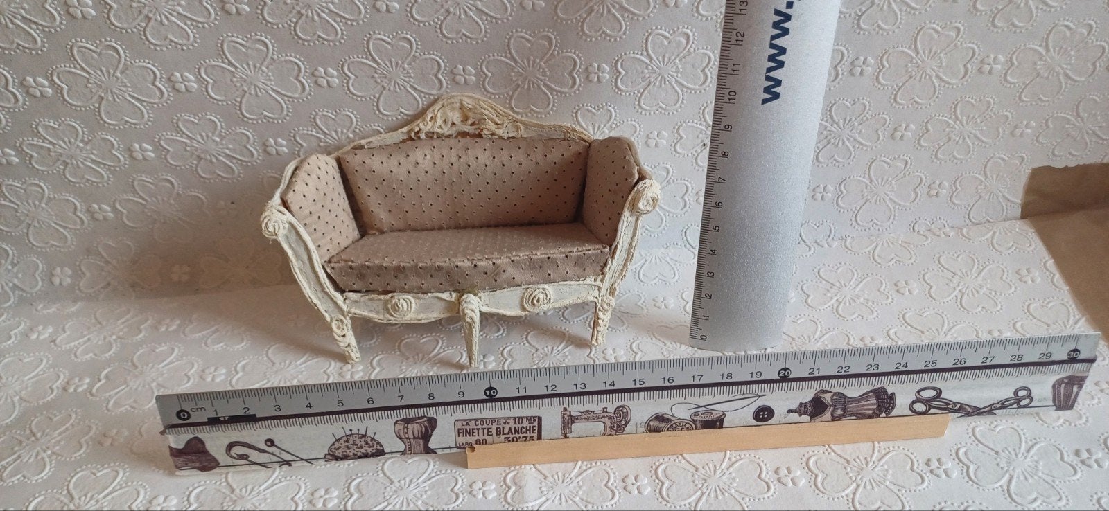 luxe bankje, Verzenden, Poppenhuis