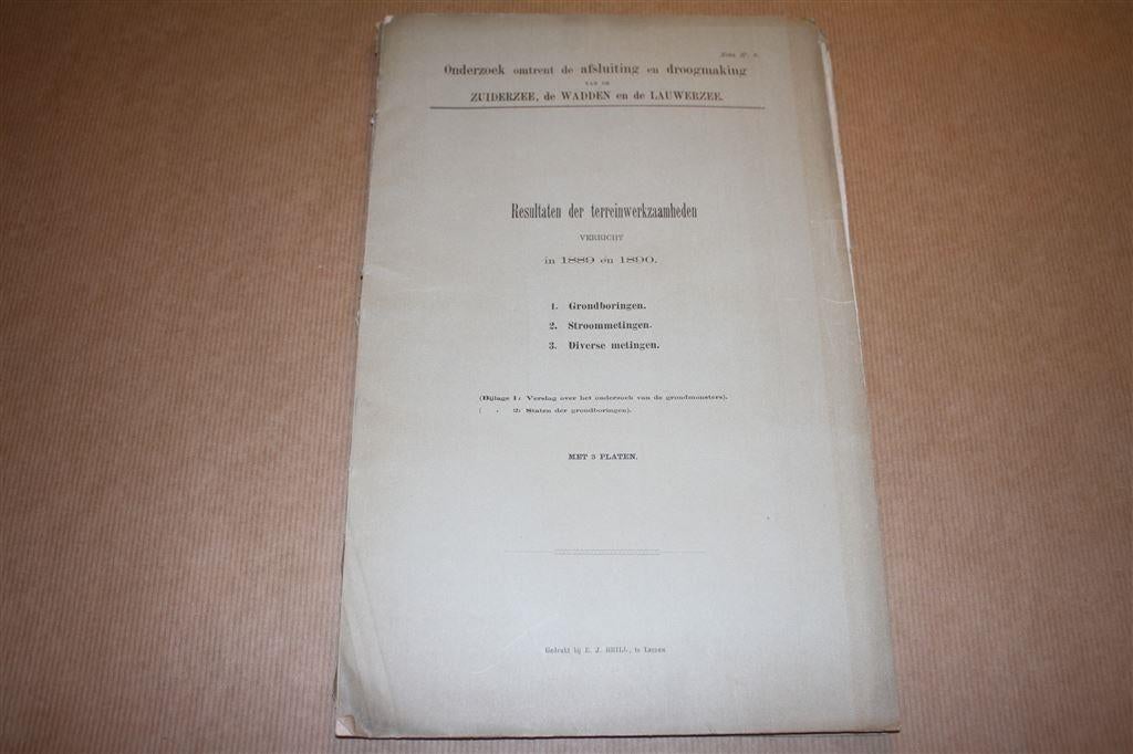 Resultaten terreinwerkzaamheden afsluiting Zuiderzee 1890 1!, Boeken, Ophalen of Verzenden, Gelezen