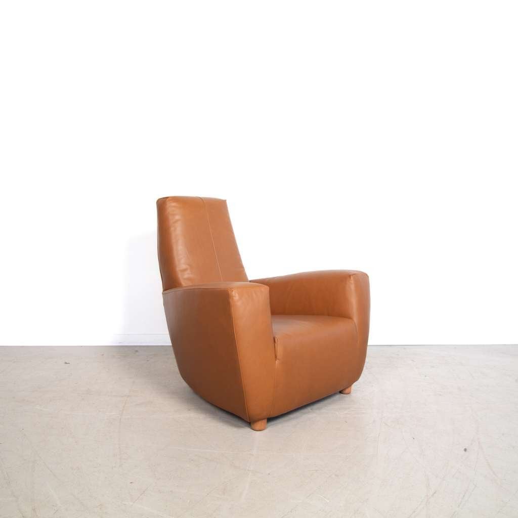 2x Label Longa Fauteuil Cognac Leer