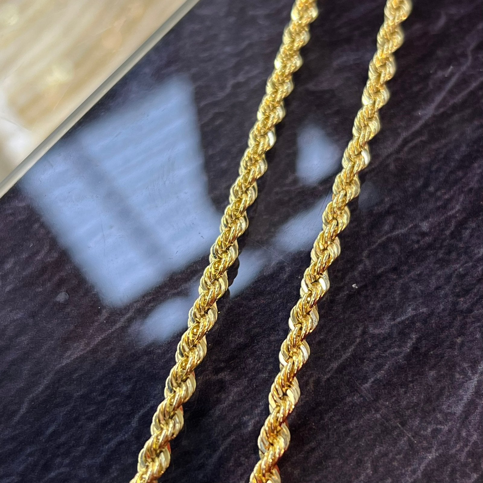 14k gouden rope chain ketting schakel nieuw, Sieraden, Tassen en Uiterlijk, Kettingen, Ophalen of Verzenden, Nieuw, Goud