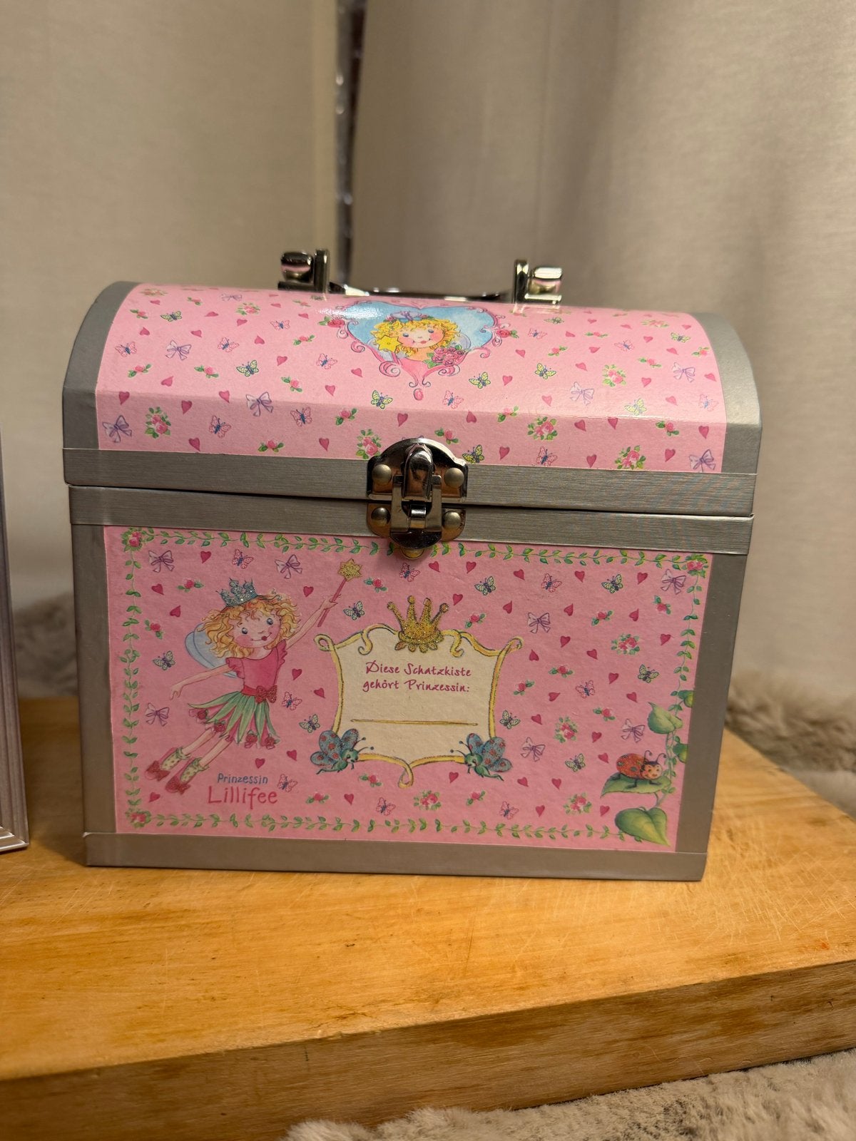 Prinsessin Lillifee schatkistje - Roze opbergdoos, Ophalen of Verzenden, Gebruikt