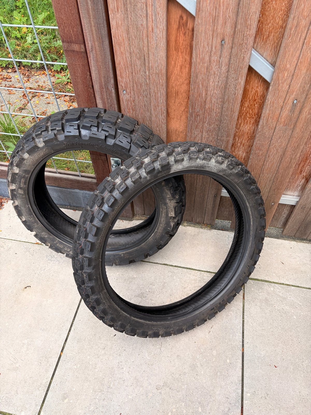 Motoz Tractionator Adventure banden voor BMW R 1200 GS, Ophalen, Gebruikt