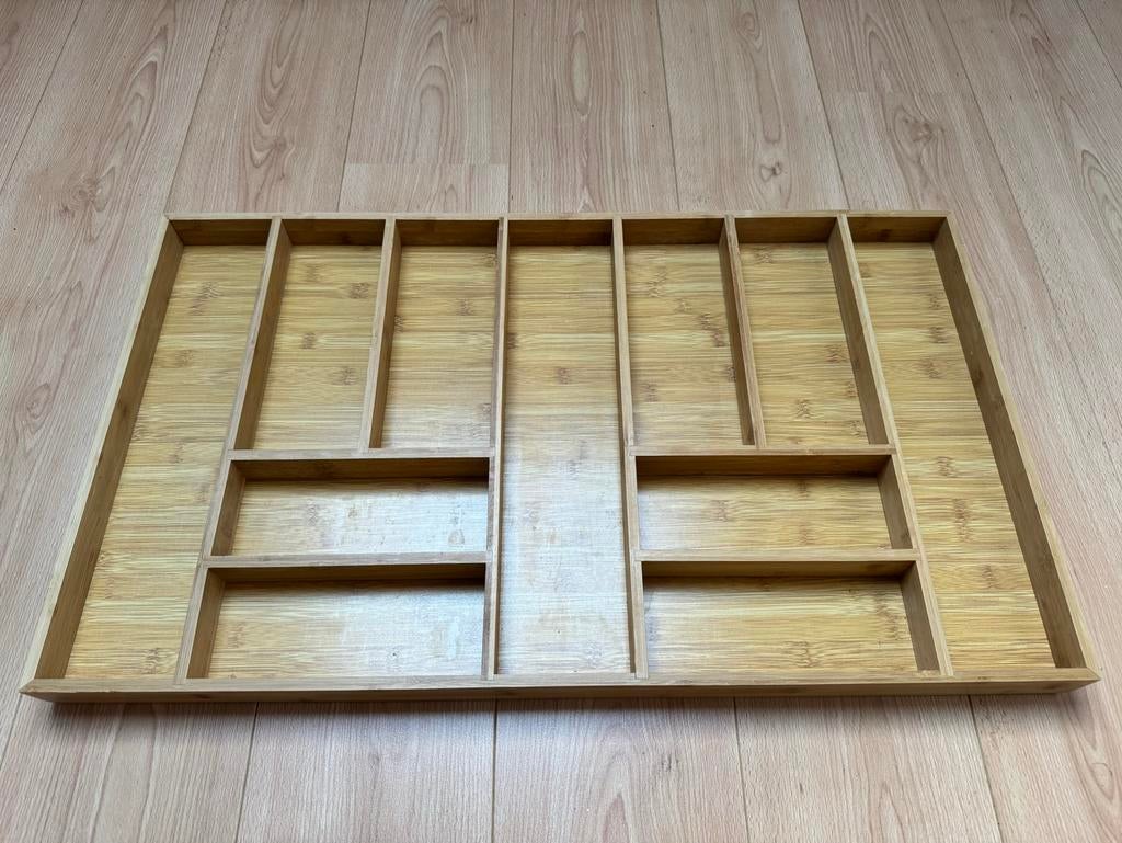 Bestekbakken bamboe, Ophalen, Zo goed als nieuw, Hout, Los bestek