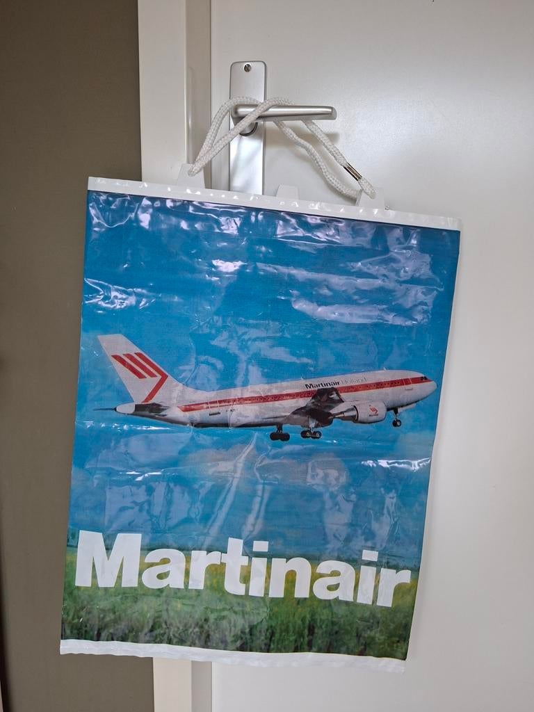 Plastic draagtas Martinair, Ophalen of Verzenden