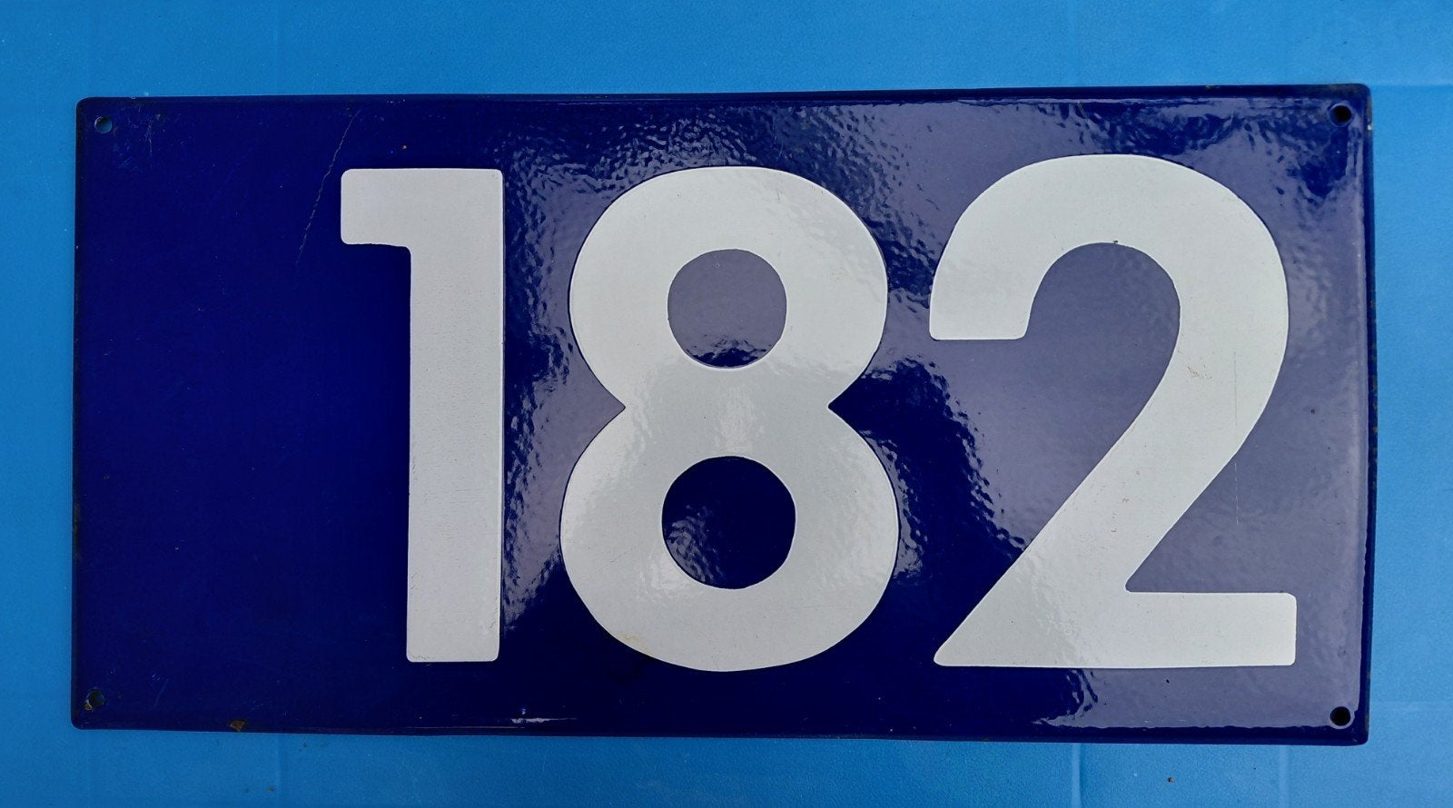 Vintage emaille bord van de DB, Verzamelen, Ophalen of Verzenden, Gebruikt, Reclamebord