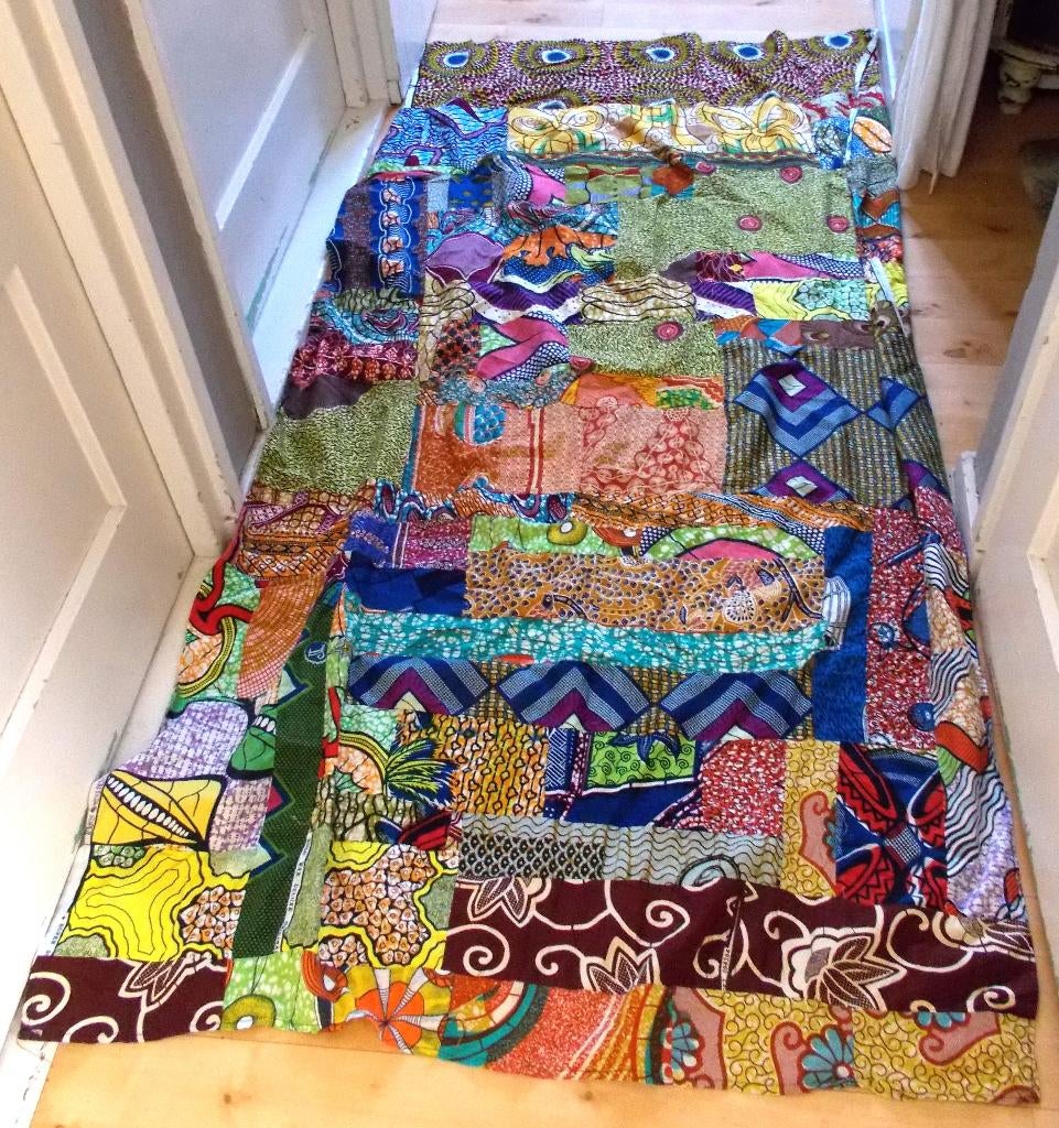Fleurig 100% katoenen batik tafel/kleed/doek, Verzenden, Zo goed als nieuw, Rechthoek, Binnen
