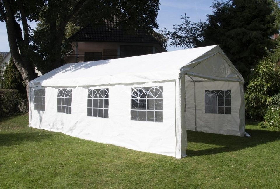 Partytent te HUUR 4x8m, +/- 50 pers, regio Best/Eindhoven, Ophalen, Opvouwbaar, Partytent, Zo goed als nieuw