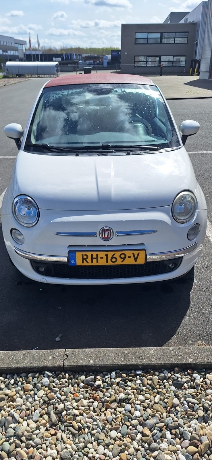 Cabrio! Fiat 500 1.2 C 2011 Wit, Auto's, Fiat, Voorwielaandrijving, 4 cilinders, Wit, Handgeschakeld