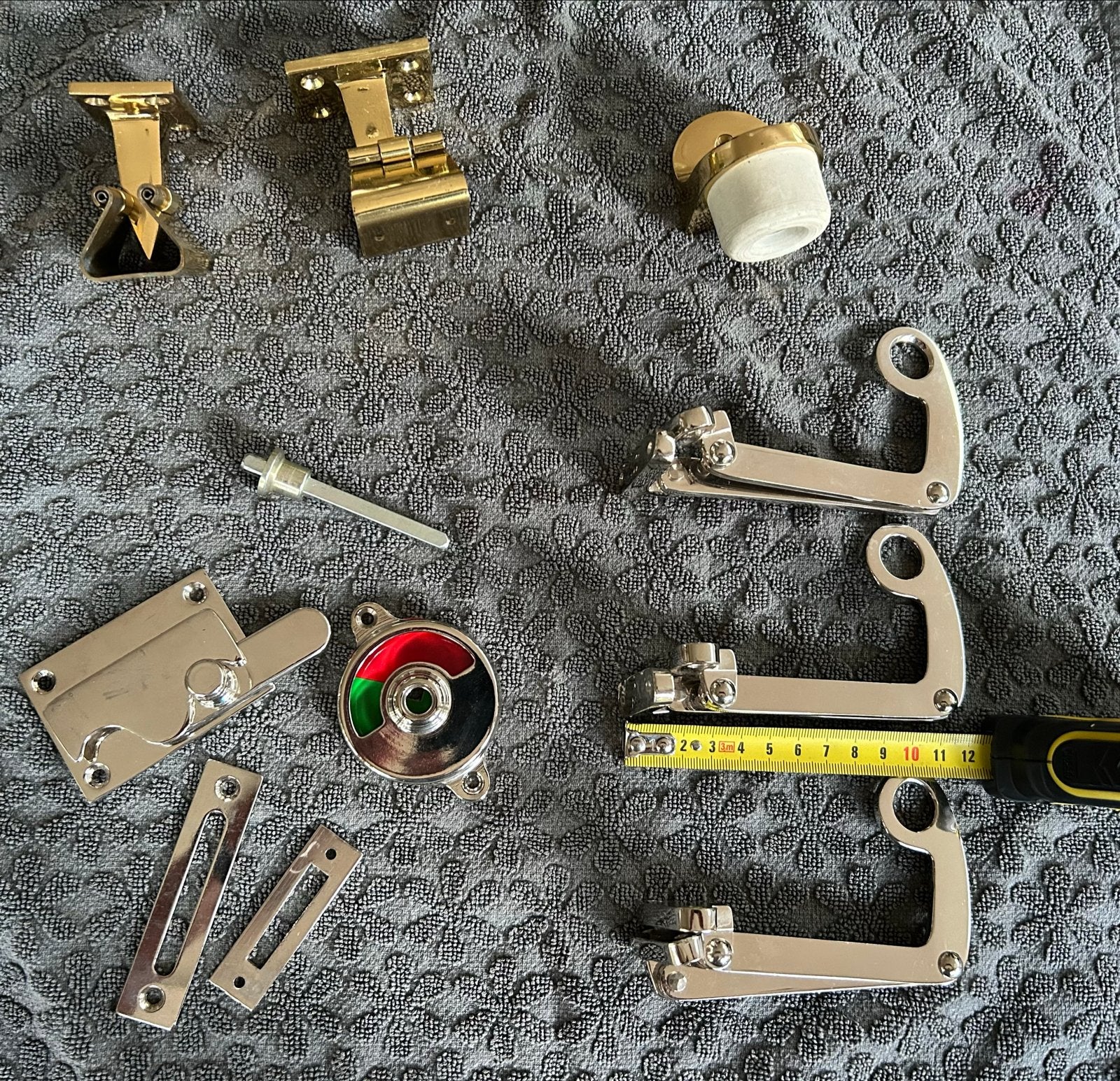 Divers nieuw deurbeslag en raambeslag van nikkel en messing, Doe-het-zelf en Verbouw, Ophalen of Verzenden, Nieuw, Koper of Messing