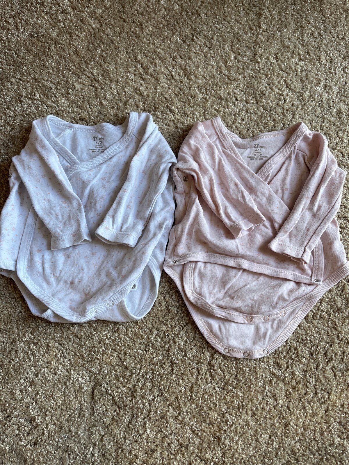 2 ZY Baby overslagrompers met sterrenprint, maat 62, Ophalen, Gebruikt, Jongetje of Meisje