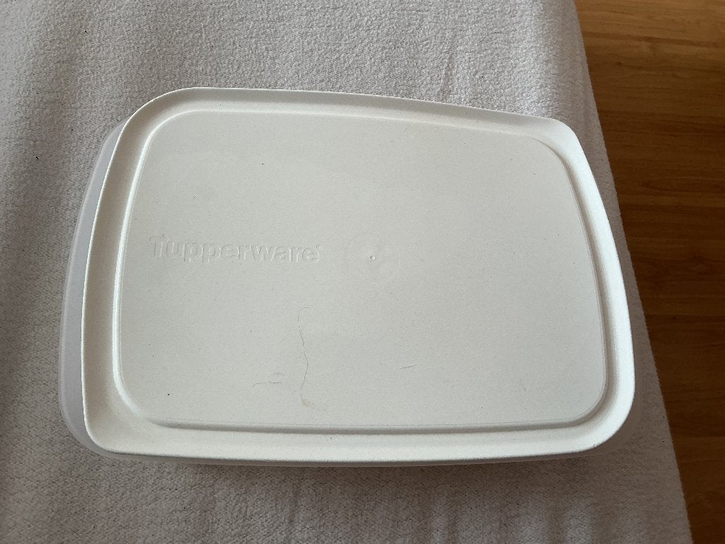 Tupperware bakje 25x17,5 cm, Ophalen of Verzenden, Gebruikt, Wit, Bak of Kom