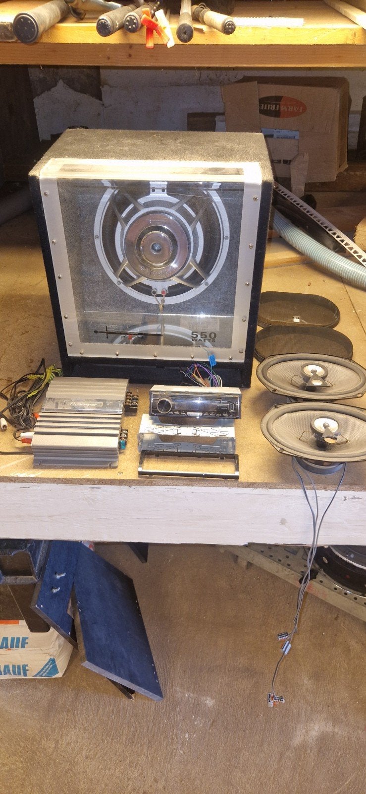 auto subwoofer versterker audio radio speakers, Auto diversen, Ophalen
