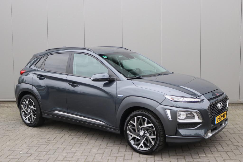 Hyundai KONA 1.6 GDI HEV Premium Sky Trekhaak/Open-dak/Winte, 12 maanden, Gebruikt, Euro 6, SUV of Terreinwagen