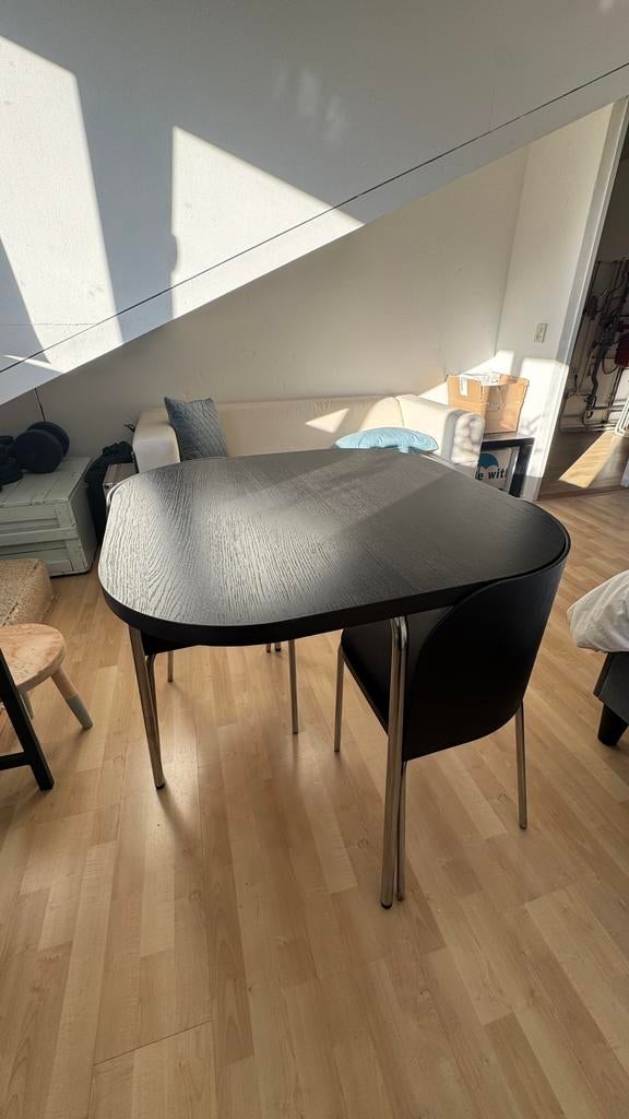 Ikea Fusion tafel + 2 stoelen, Huis en Inrichting, Ophalen, 50 tot 100 cm, 50 tot 100 cm, Zo goed als nieuw