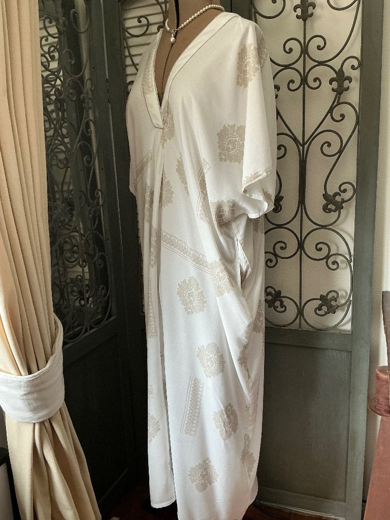 STELLA RITTWAGEN’ ZOMER-ZON-STRANDJURK/KAFTAN NIEUW MT L-XXL, Verzenden, Beige, Maat 46/48 (XL) of groter, Nieuw