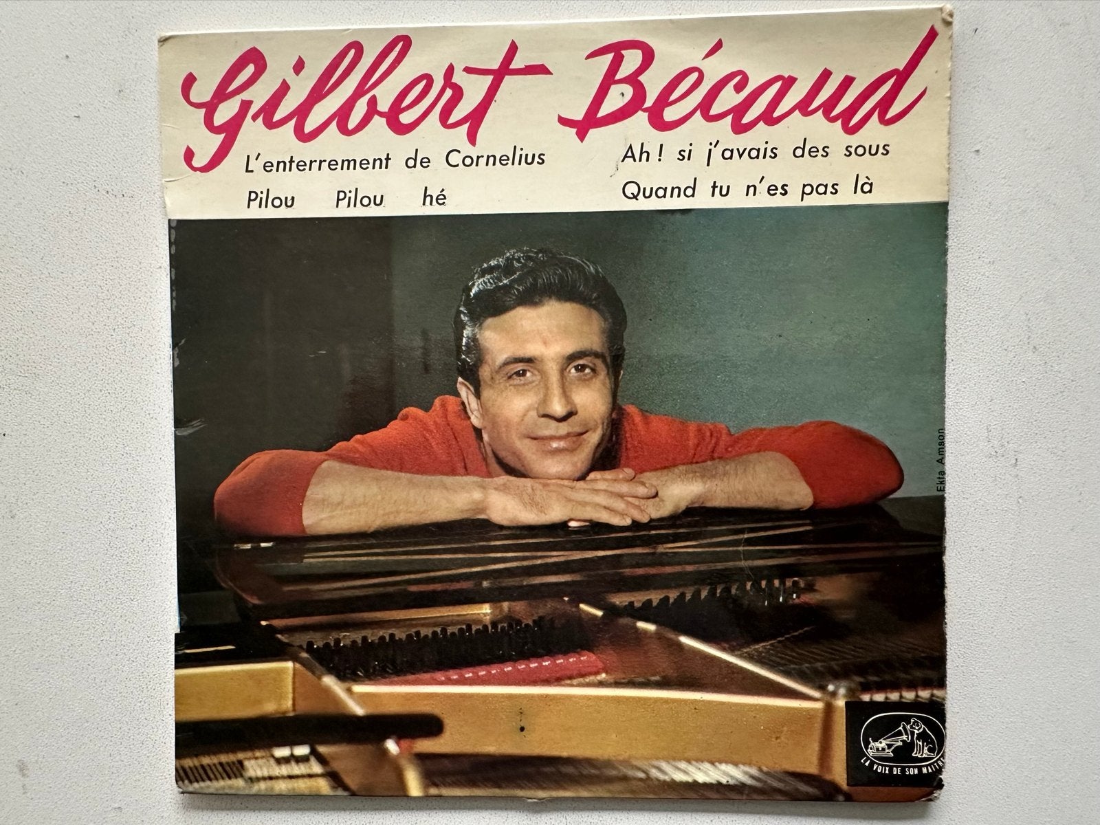 Gilbert Bécaud - L'enterrement de Cornelius EP (Vinyl), Gebruikt, Overige genres, 7 inch, Ophalen of Verzenden