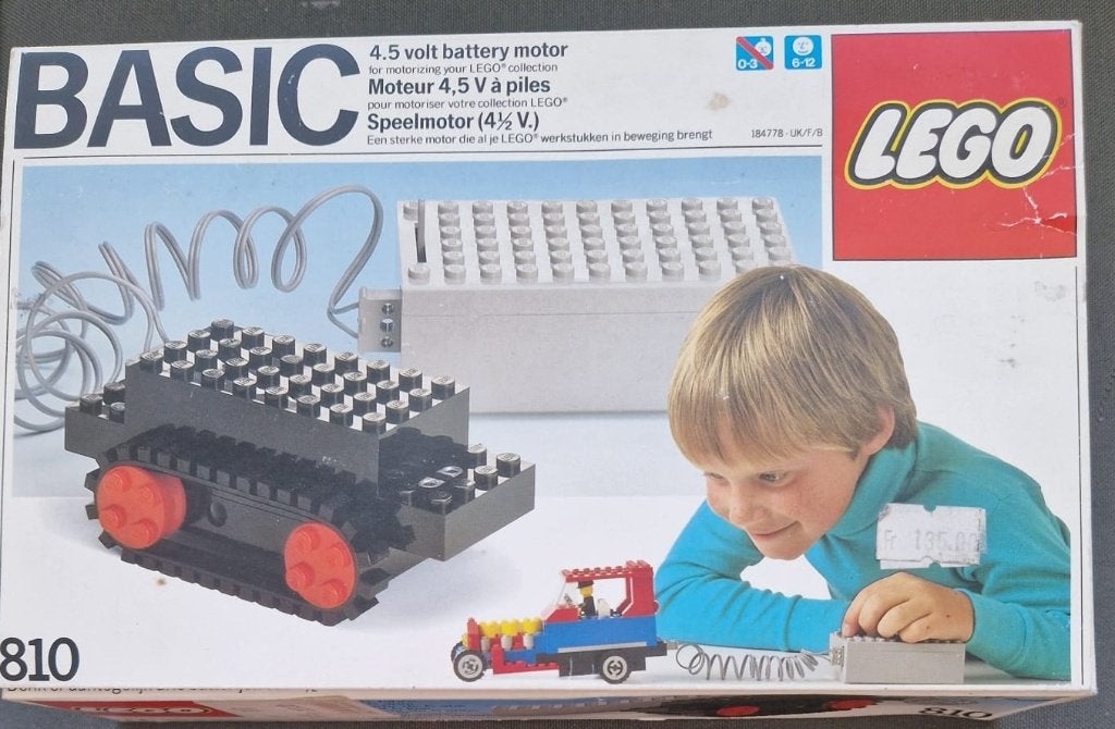 LEGO 810-1 Basis Motor set uit 1985 met doos, Gebruikt, Lego, Ophalen of Verzenden, Complete set