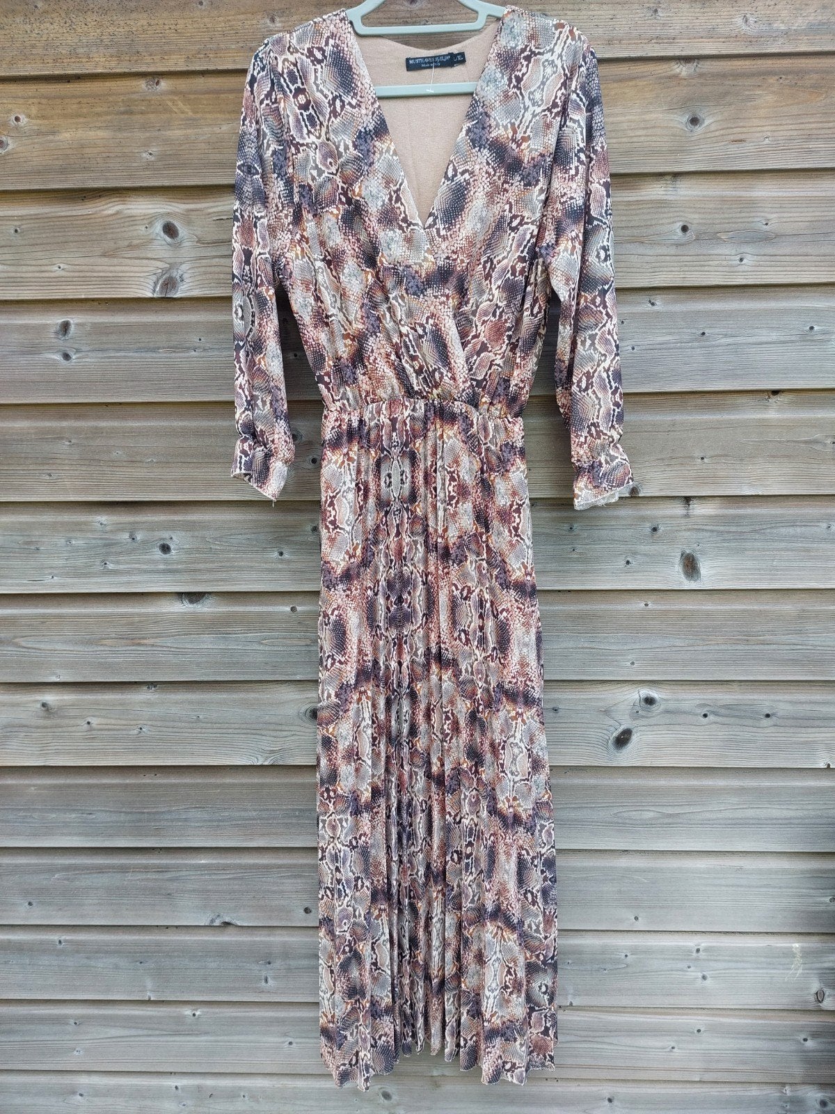 Lange slangenprint jurk nieuw maat LXL Musthaves by Elja, Kleding | Dames, Jurken, Ophalen of Verzenden, Nieuw, Maat 38/40 (M)