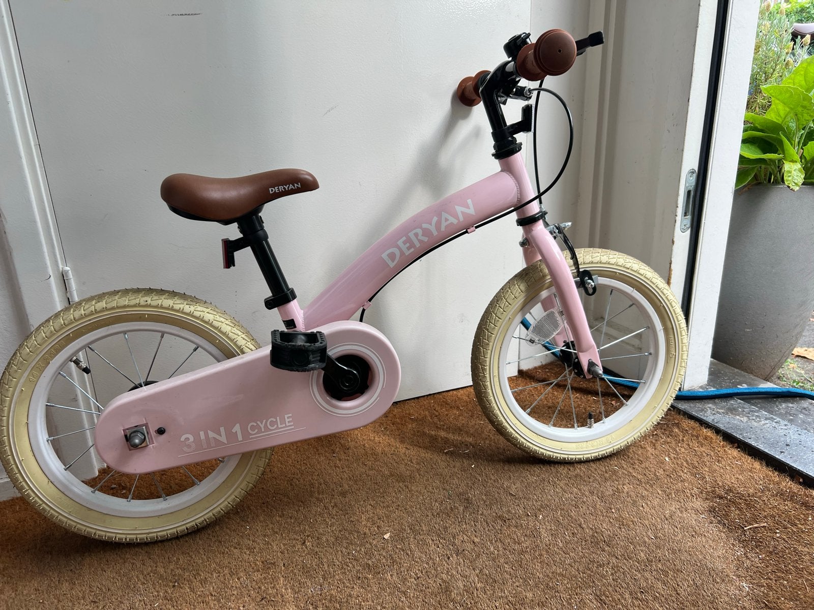 Deryan 3-in-1 Kinderfiets - Zo goed als nieuw!, Ophalen of Verzenden, Zo goed als nieuw, Velgrem, 16 tot 20 inch