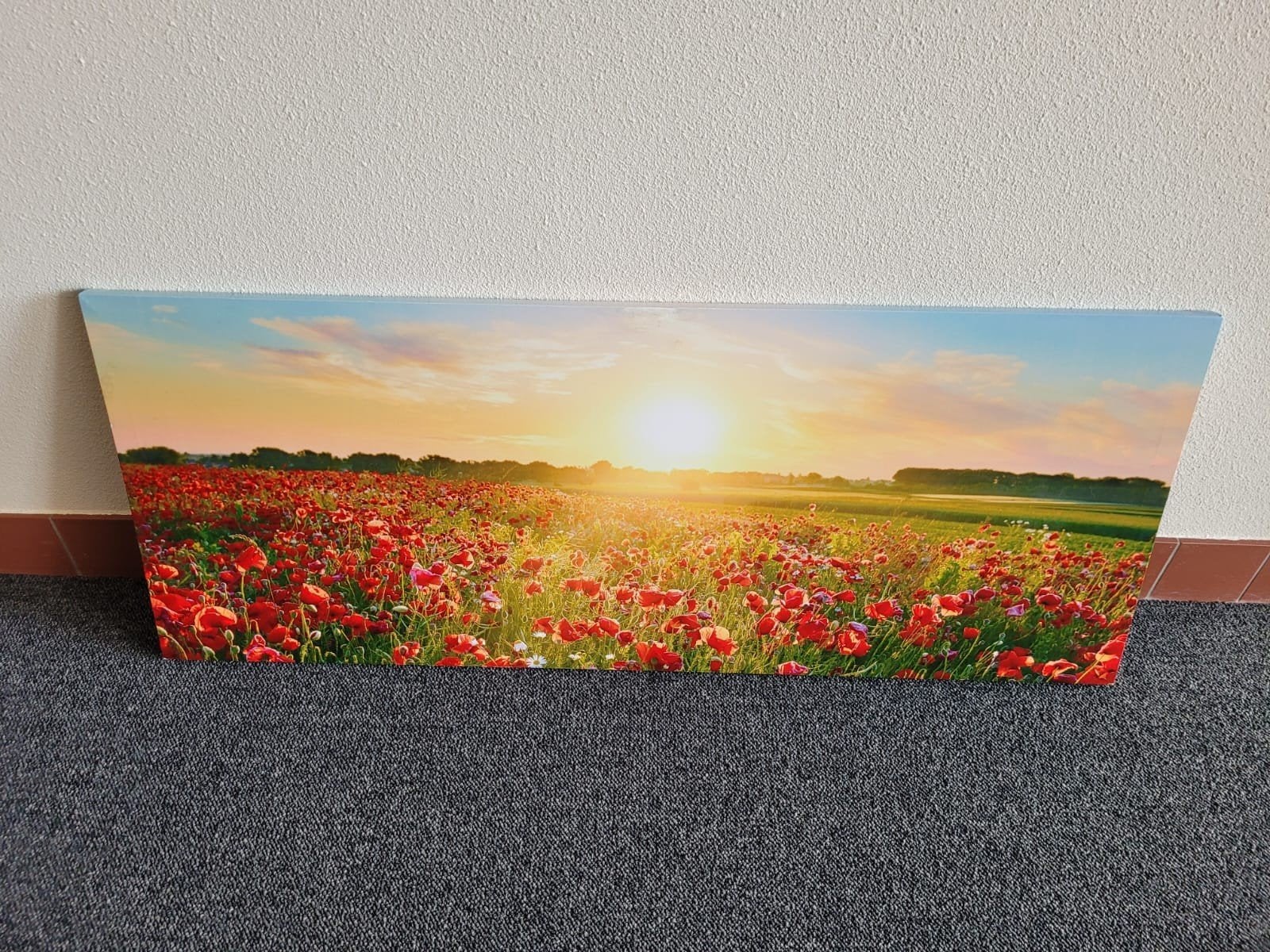 Canvas lijst 40 x 100 cm zonsondergang sunset, Ophalen of Verzenden
