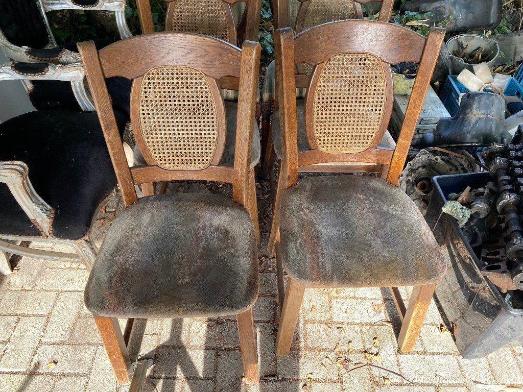 diverse vintage stoelen, Ophalen, Hout, Gebruikt, Overige kleuren