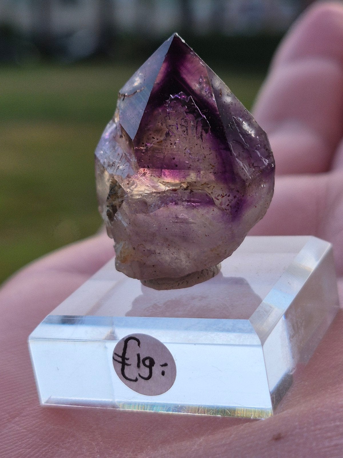 amethist kristal op sokkel, Ophalen of Verzenden