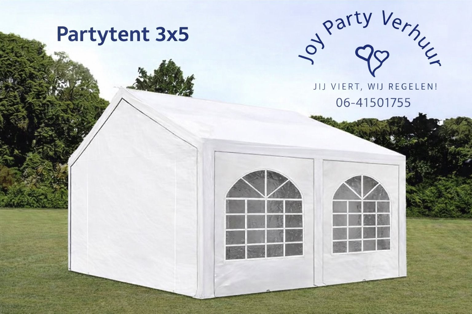 Partytent 3x5 te huur, Ophalen, Zo goed als nieuw