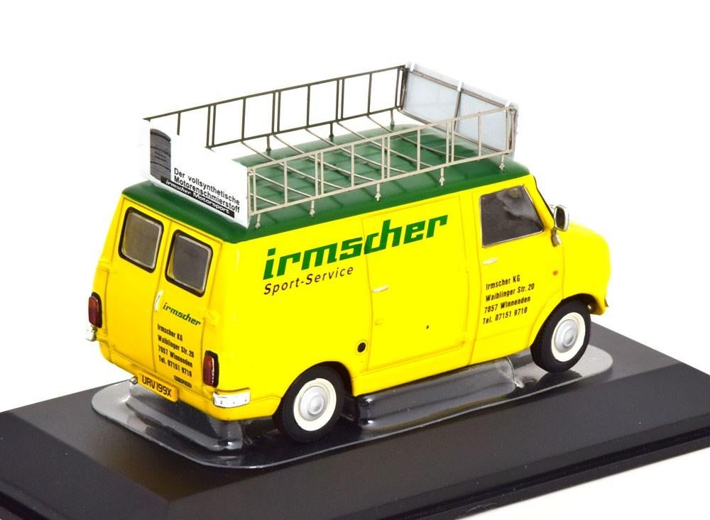 JSN IXO 1:43 Bedford Blitz Rally - Team Irmscher geel groen, Overige merken, -, Nieuw, Ophalen of Verzenden