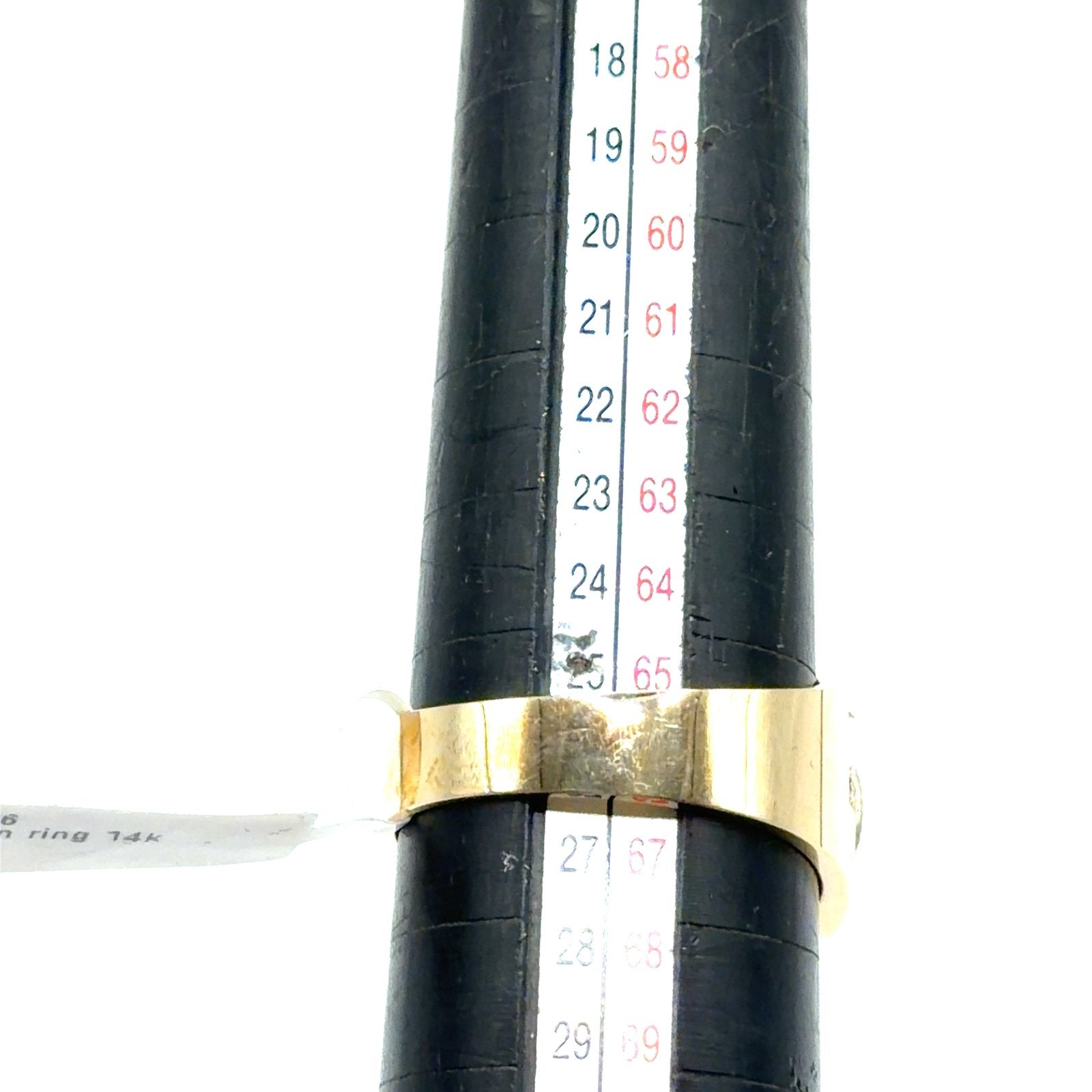 Gouden heren ring 14karaat, 19 tot 20, Nieuw, Ophalen of Verzenden, W