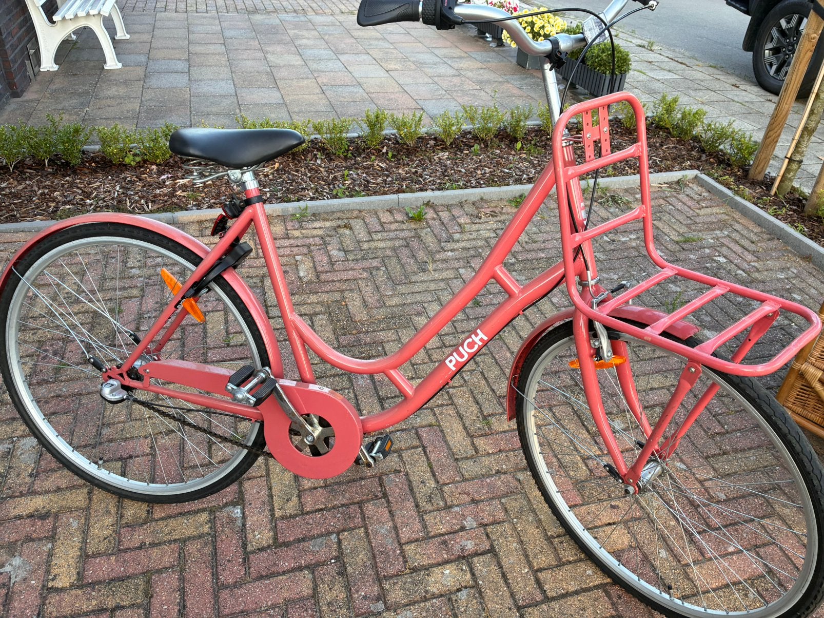 Dames fiets, Terugtraprem, Gebruikt, Versnellingen, 56 cm of meer