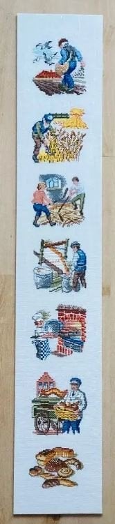 borduurpatroon schellekoord bakkerij brood bakken, Ophalen of Verzenden, Zo goed als nieuw, Handborduren, Patroon