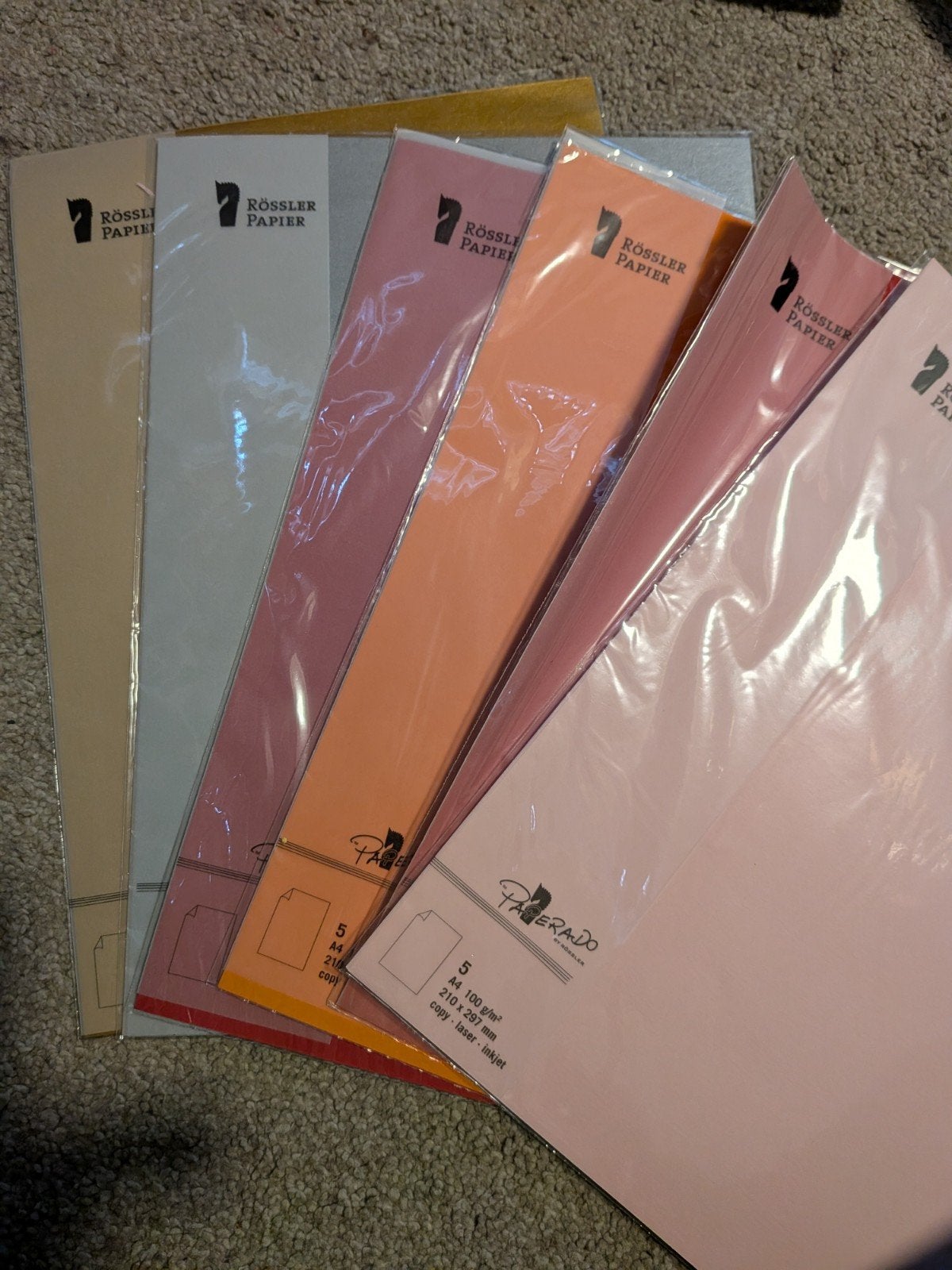 Rössler Paperado Luxe Papier - 5 Ongeopende Verpakkingen, Ophalen of Verzenden, Nieuw, Papier of Karton