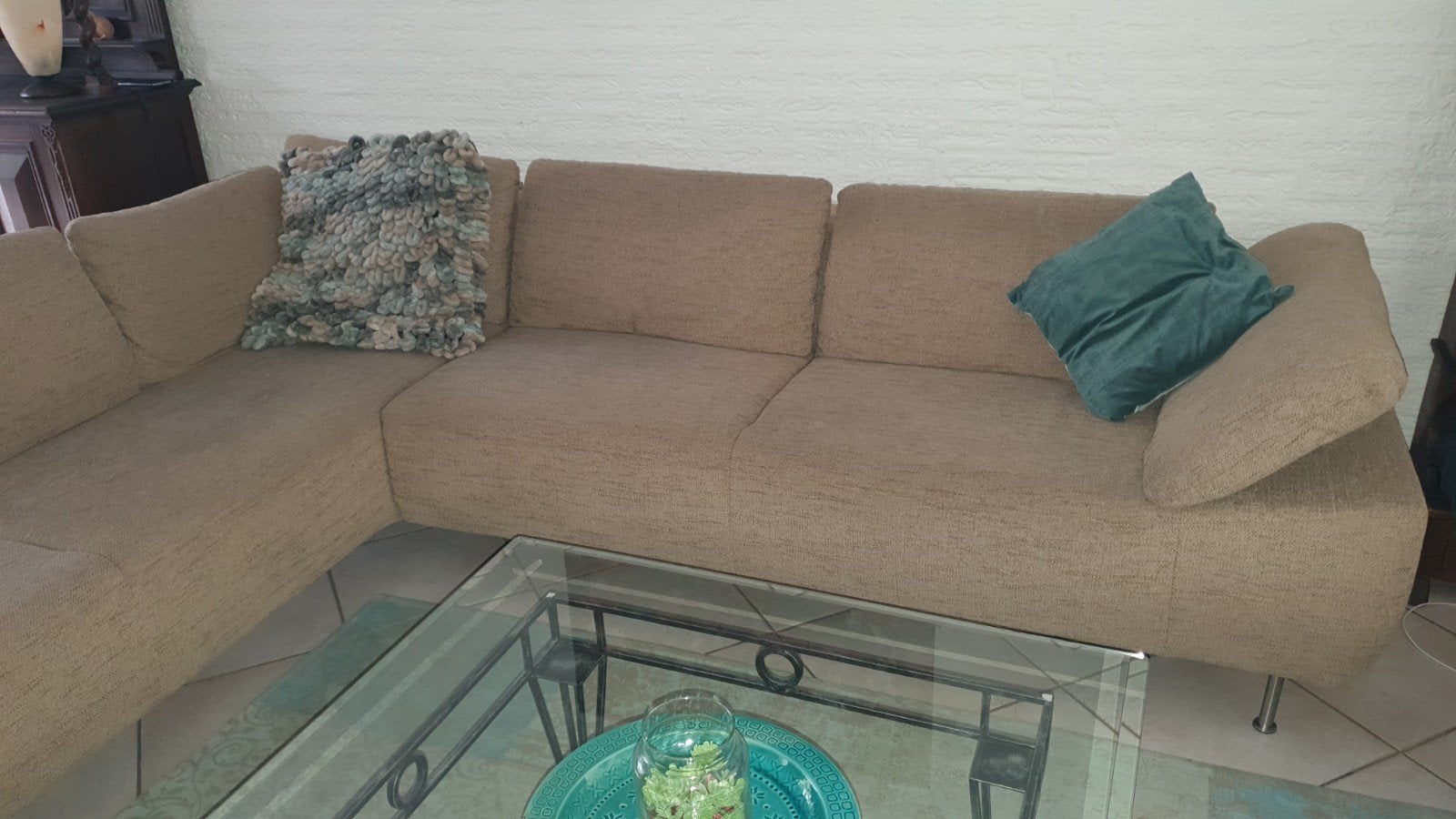 Nette relax hoekbank van Montel, Ophalen, Zo goed als nieuw, 150 cm of meer, Vierpersoons of meer