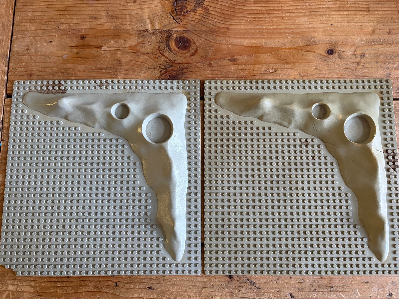 2x Lego maankrater platen, Ophalen of Verzenden, Gebruikt, Overige merken