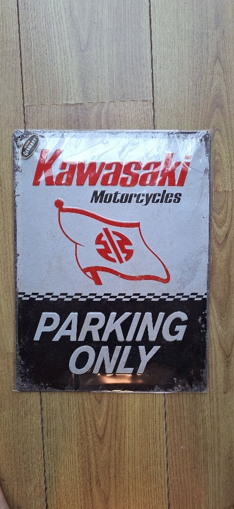 Reclamebord Kawasaki parking only, Ophalen of Verzenden, Nieuw