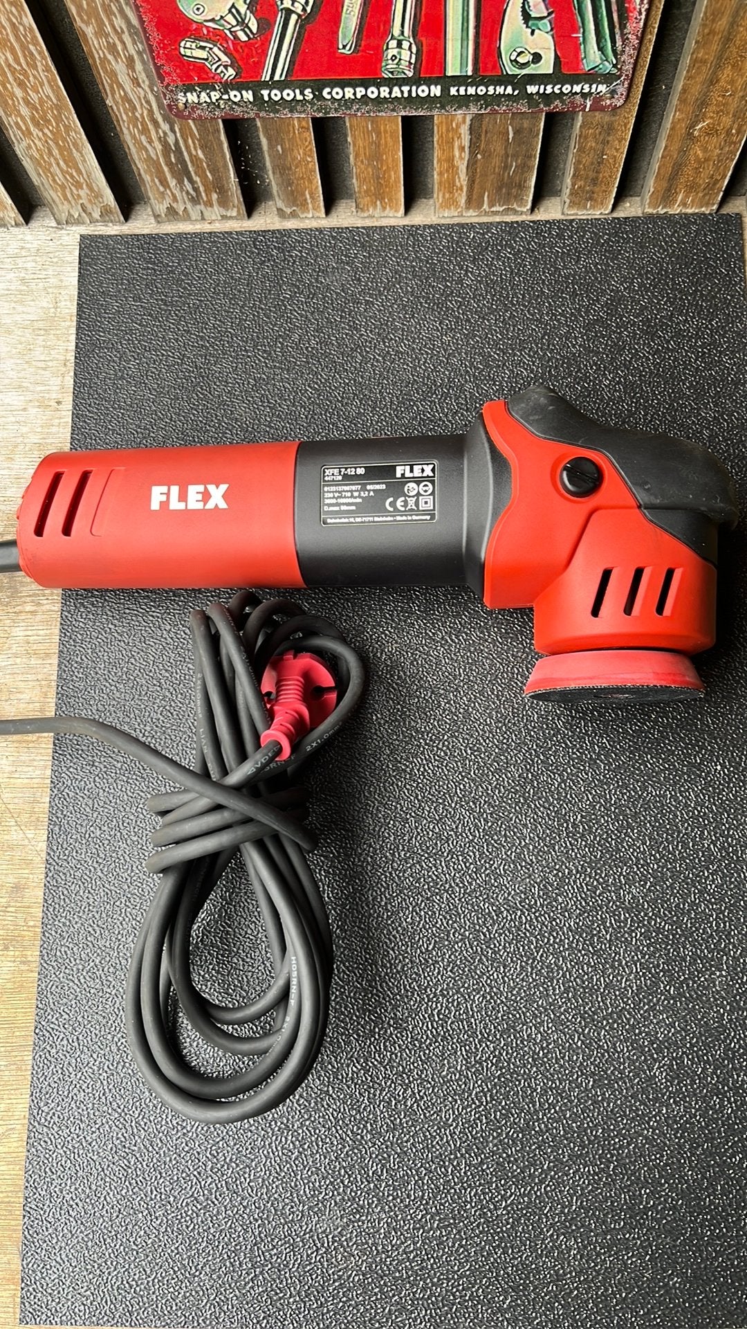 Flex XFE 7-12 80 polijst/schuurmachine, Ophalen, Zo goed als nieuw, 700 tot 1000 watt, Haakse handslijpmachine