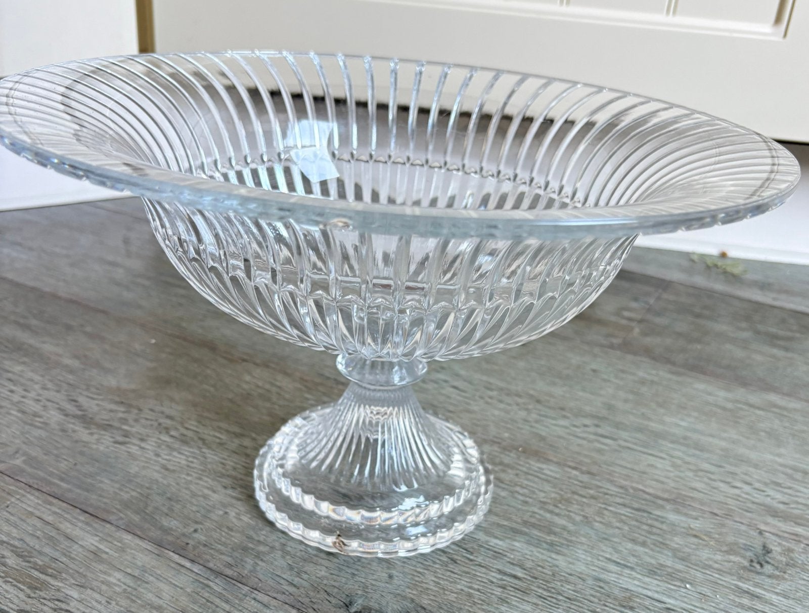 F & D kristal Taartplateau serveerschaal, Ophalen, Gebruikt, Rond, Glas