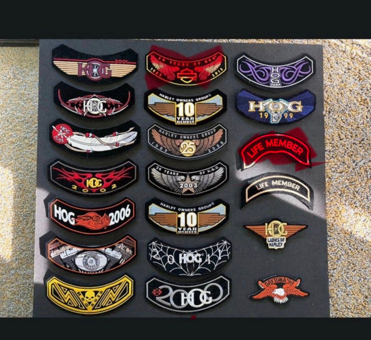 18 HOG patches. Harley Owners Group, Motoren, Ophalen of Verzenden