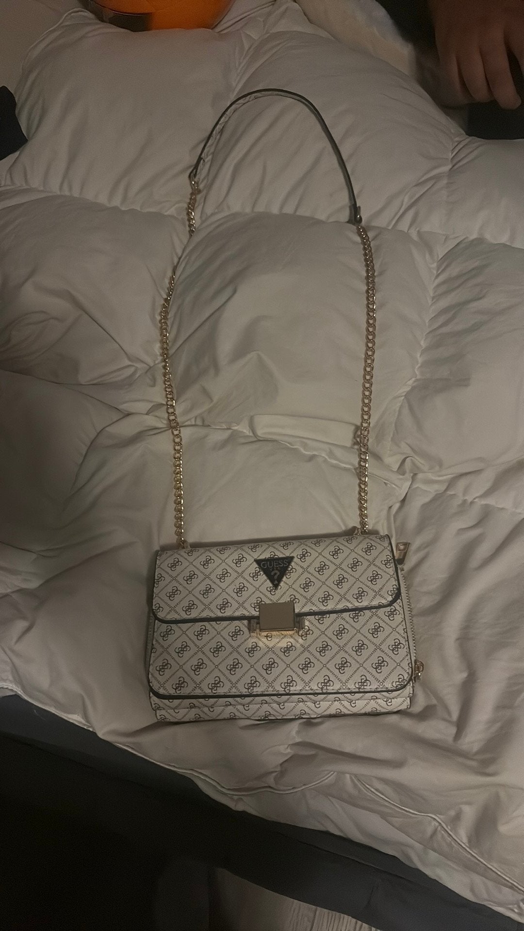 Guess tas, Wit, Zo goed als nieuw, Leer, Ophalen