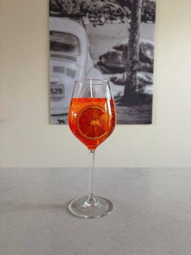 Aperol Spritz kaars, Ophalen of Verzenden, Nieuw, Overige materialen, Kaars