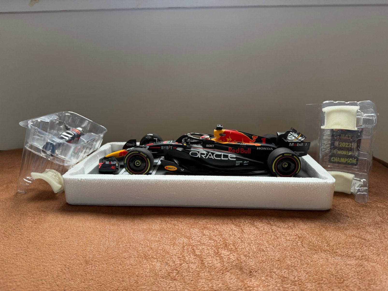 Wereldkampioenschap’s auto 2023 Max Verstappen 1:18, Ophalen of Verzenden, Nieuw, Formule 1