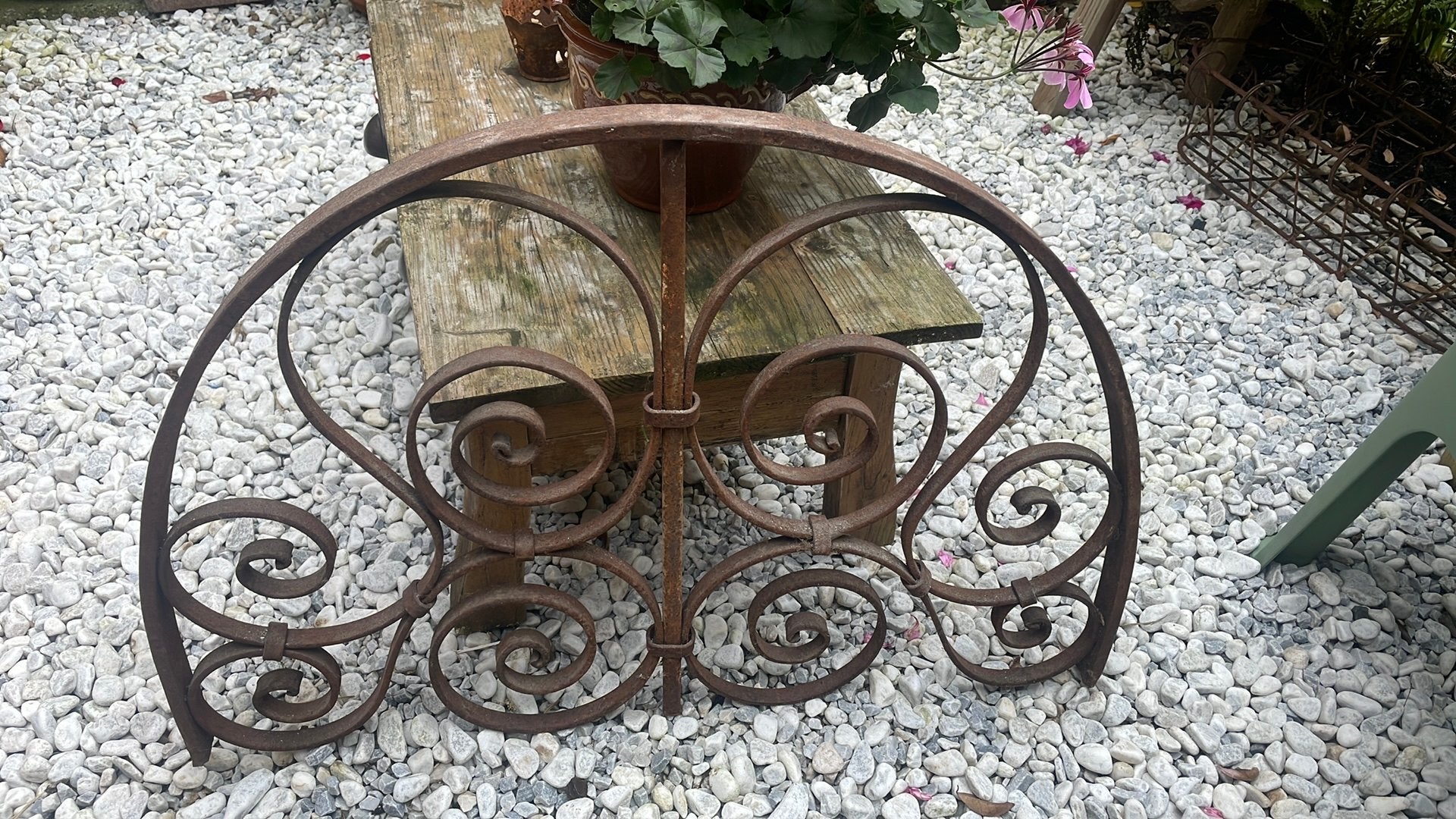 Antiek Frans smeedijzeren ornament, bovenlicht, Ophalen