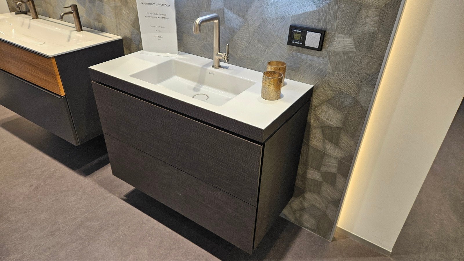 Duravit L-Cube C Bonded badmeubel 100 cm Brushed Oak, Ophalen, Nieuw, 50 tot 100 cm, Wastafelkast