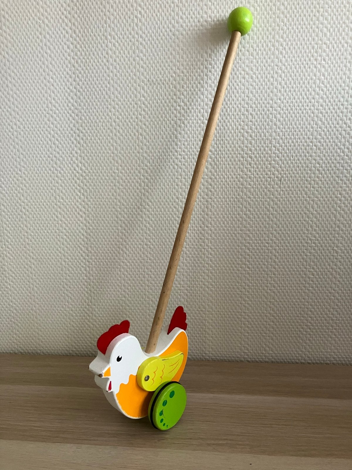 Viga toys - Houten Duwfiguur Kip, Ophalen, Gebruikt, Duw- of Trekspeelgoed