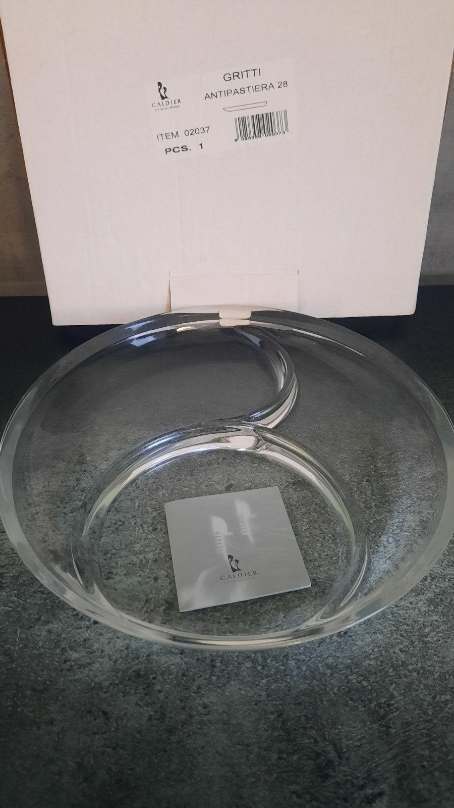 Caldier antipasta glazen schaal, Ophalen of Verzenden, Zo goed als nieuw, Glas, Overige typen