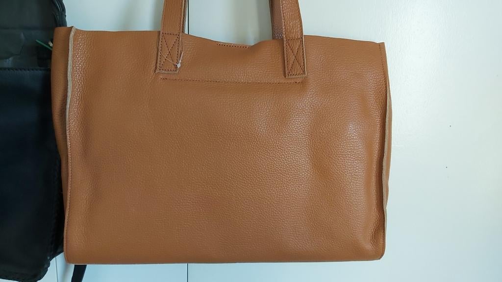 Nieuwe cognackleurige Shabbies tas - echt leder, 40 tot 60 cm, 20 tot 30 cm, Bruin, Ophalen of Verzenden