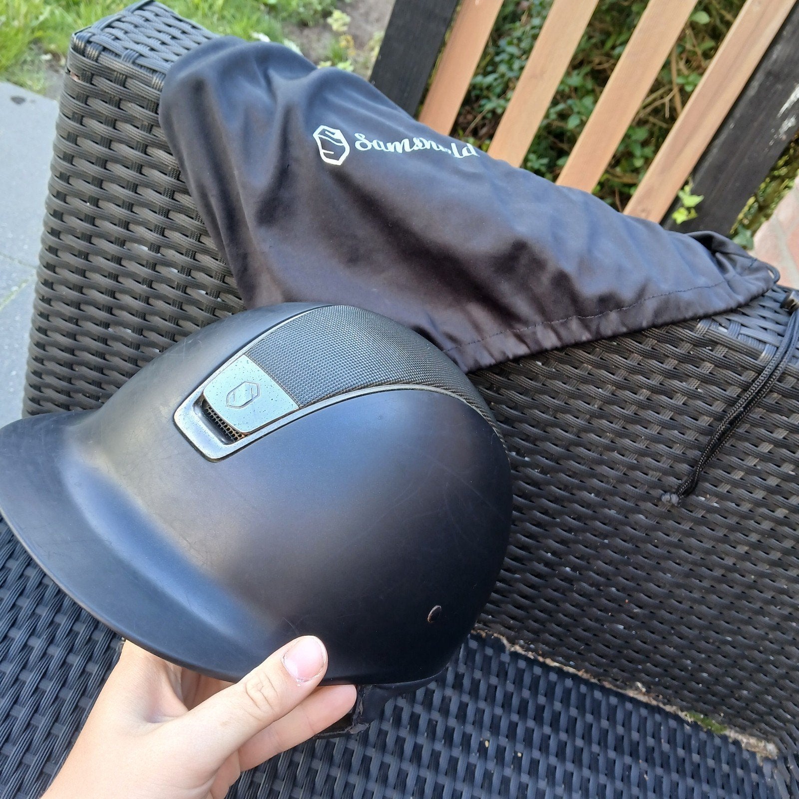 samshield cap maat M, Dieren en Toebehoren, Dressuur, Ophalen of Verzenden, Zo goed als nieuw, Rijhelm/cap